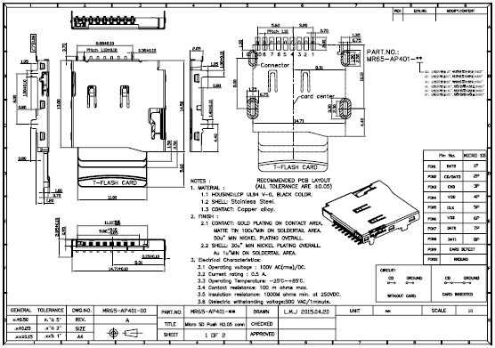 Micro SD Push H2.05 conn