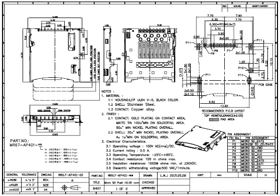 Micro SD Push H2.05-2 conn