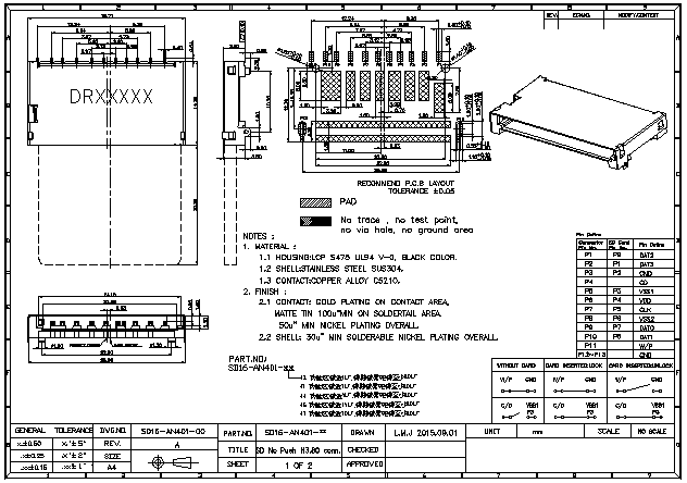 SD No Push H3.80 conn