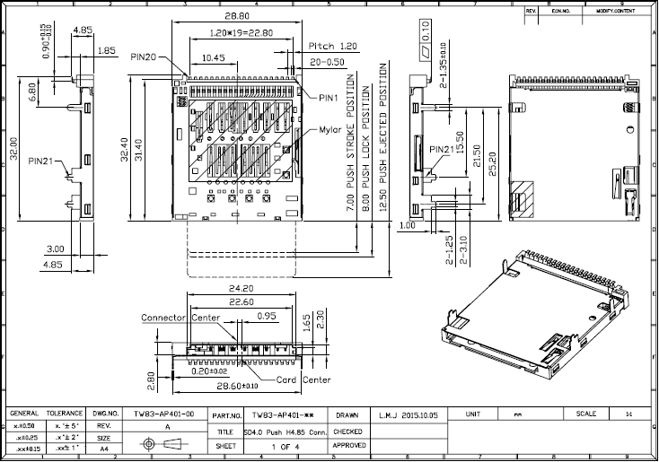 SD4.0 Push H4.85 Conn.